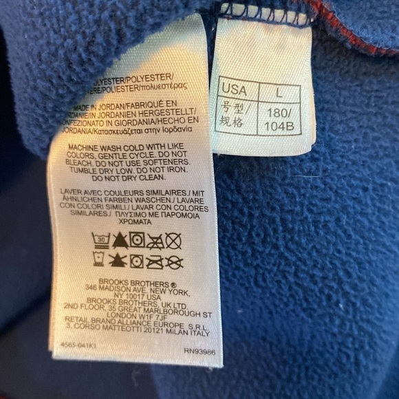Brooks Brothers Red and Blue Fleece Jacket - Picture 5 of 10